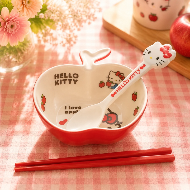 Dim Sum Basket - Набор меламиновой посуды Hello Kitty, милый